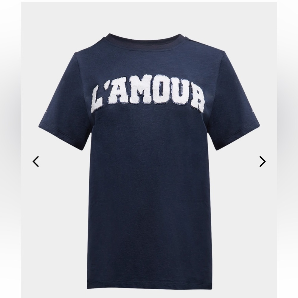 NWT Cinq a Sept Toweled L'Amour Shrunken Cotton T-Shirt, M